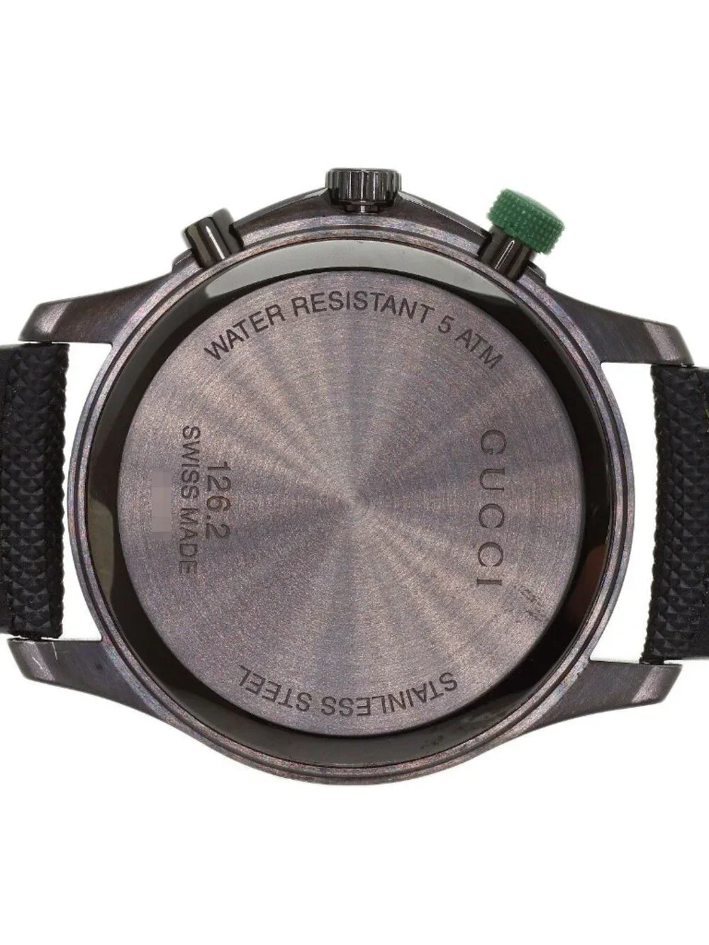 Gucci Timeless Chrono Watch SS Leather